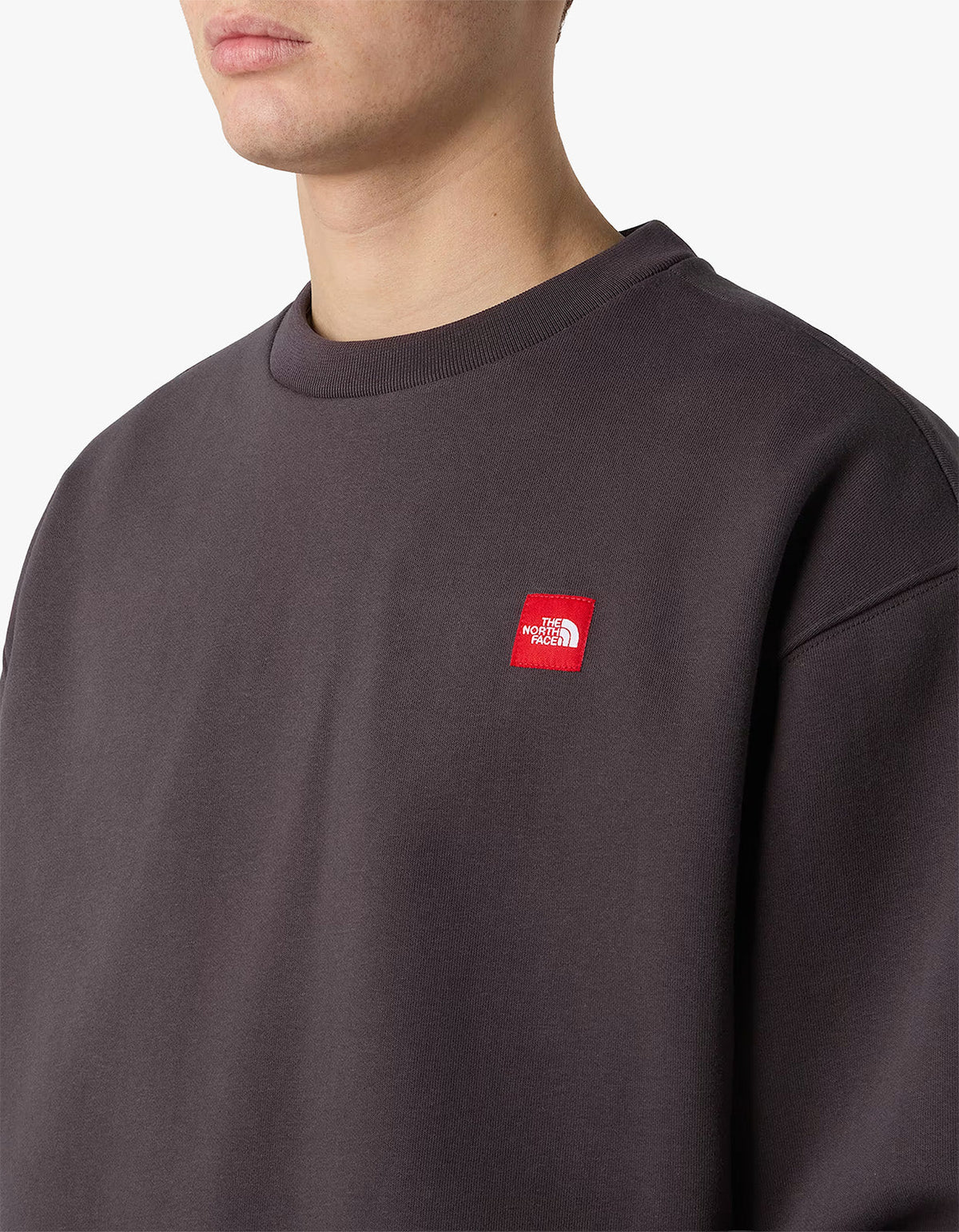 TNF Red Box Crewneck Sweat - Obsidian