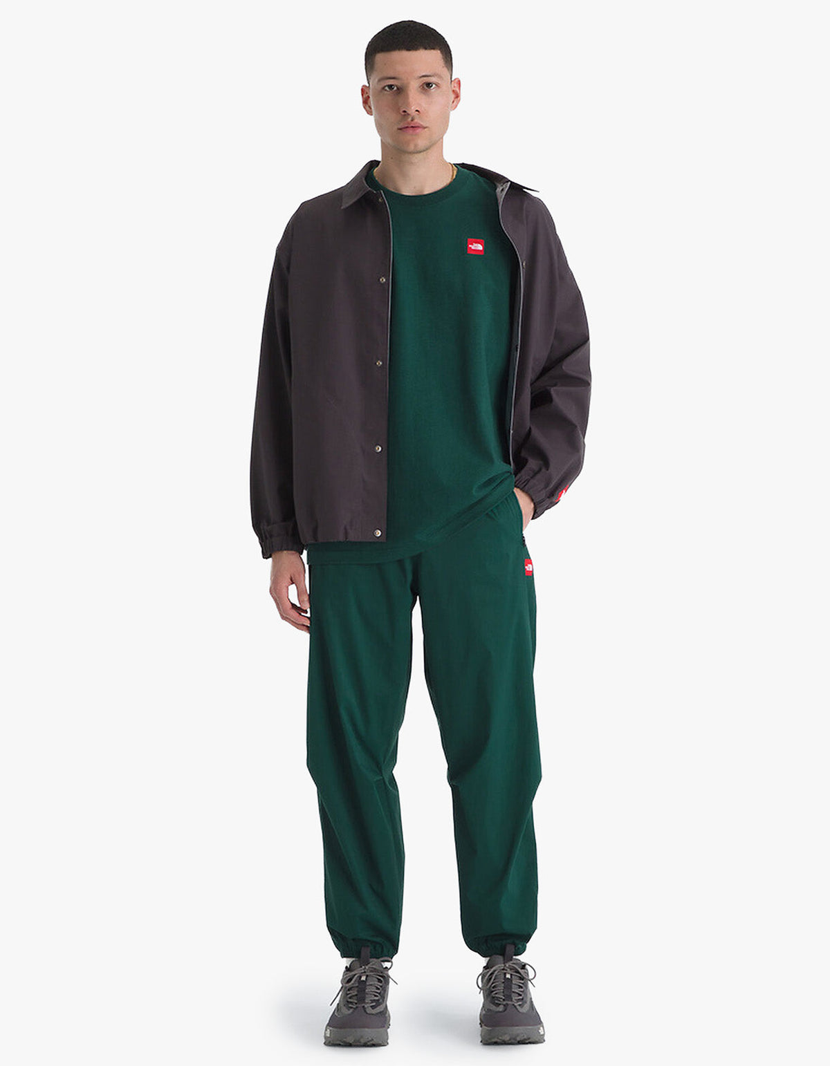TNF Red Box S/S Tee - Hunter Green