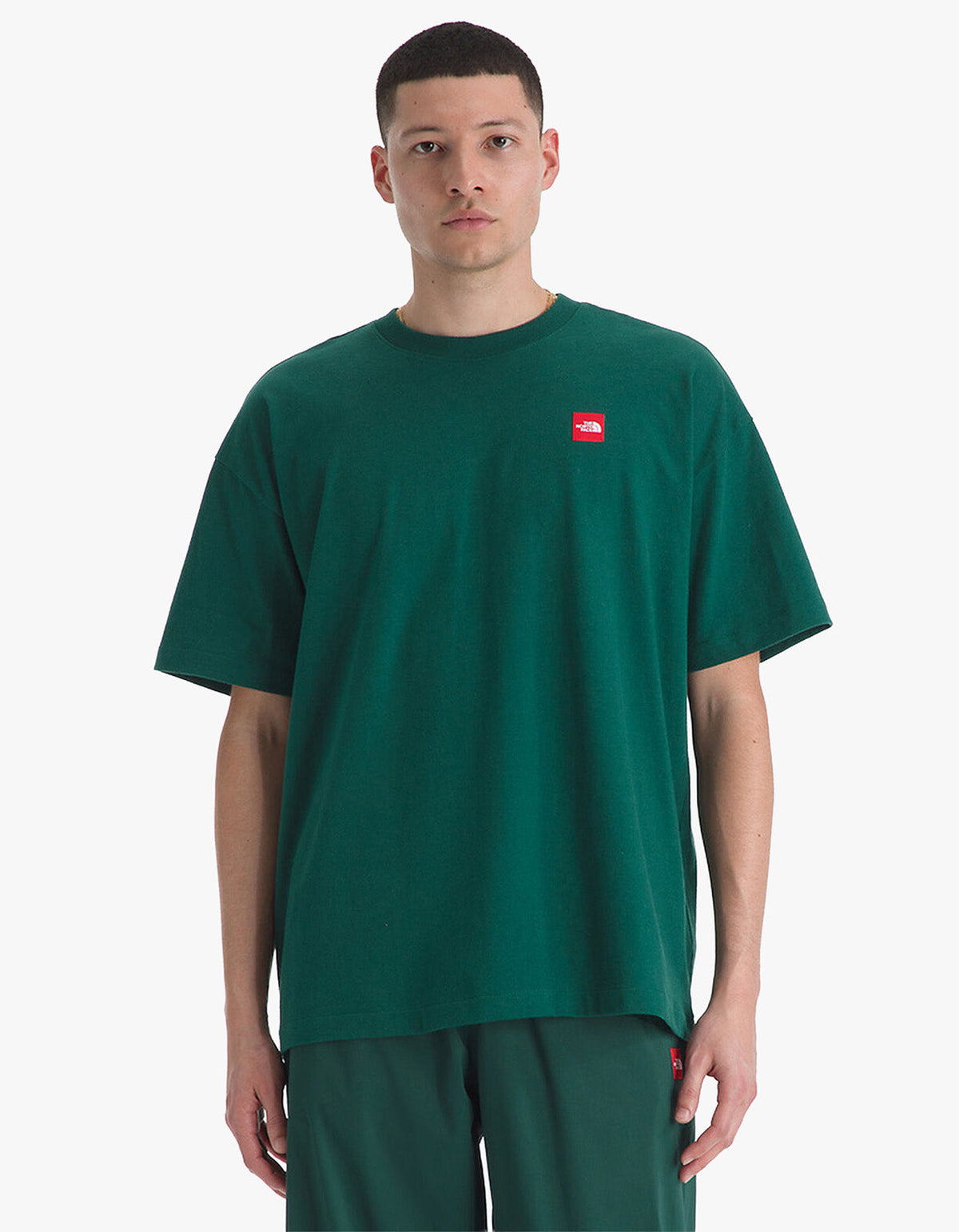 TNF Red Box S/S Tee - Hunter Green