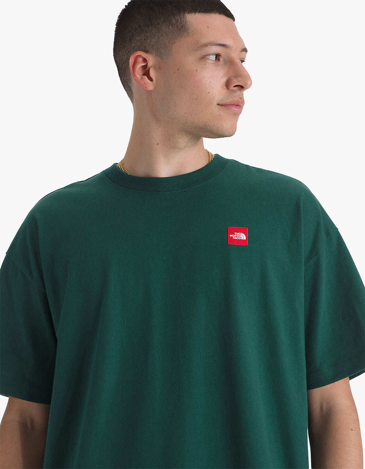 TNF Red Box S/S Tee - Hunter Green
