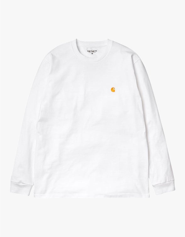 L/S Chase T Shirt - White/Gold