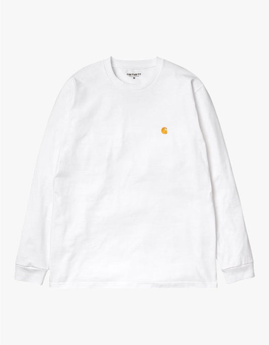 L/S Chase T Shirt - White/Gold