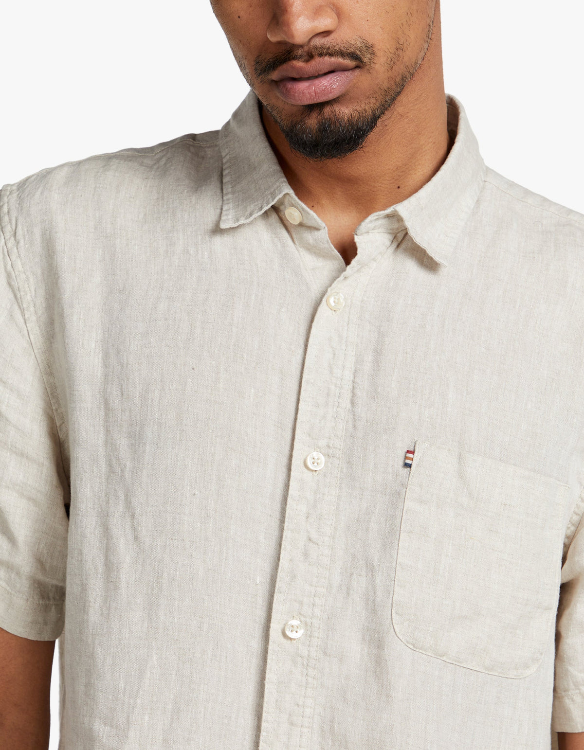 Hampton Linen S/S Shirt - Oatmeal