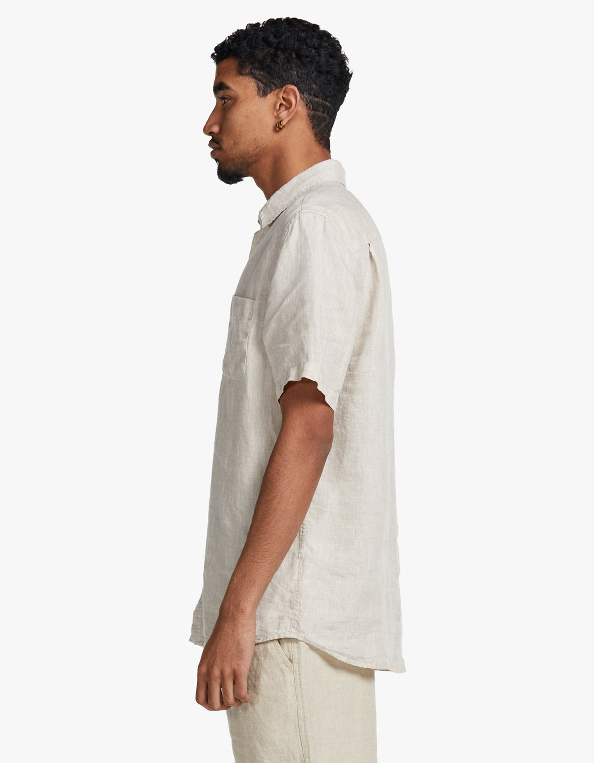 Hampton Linen S/S Shirt - Oatmeal
