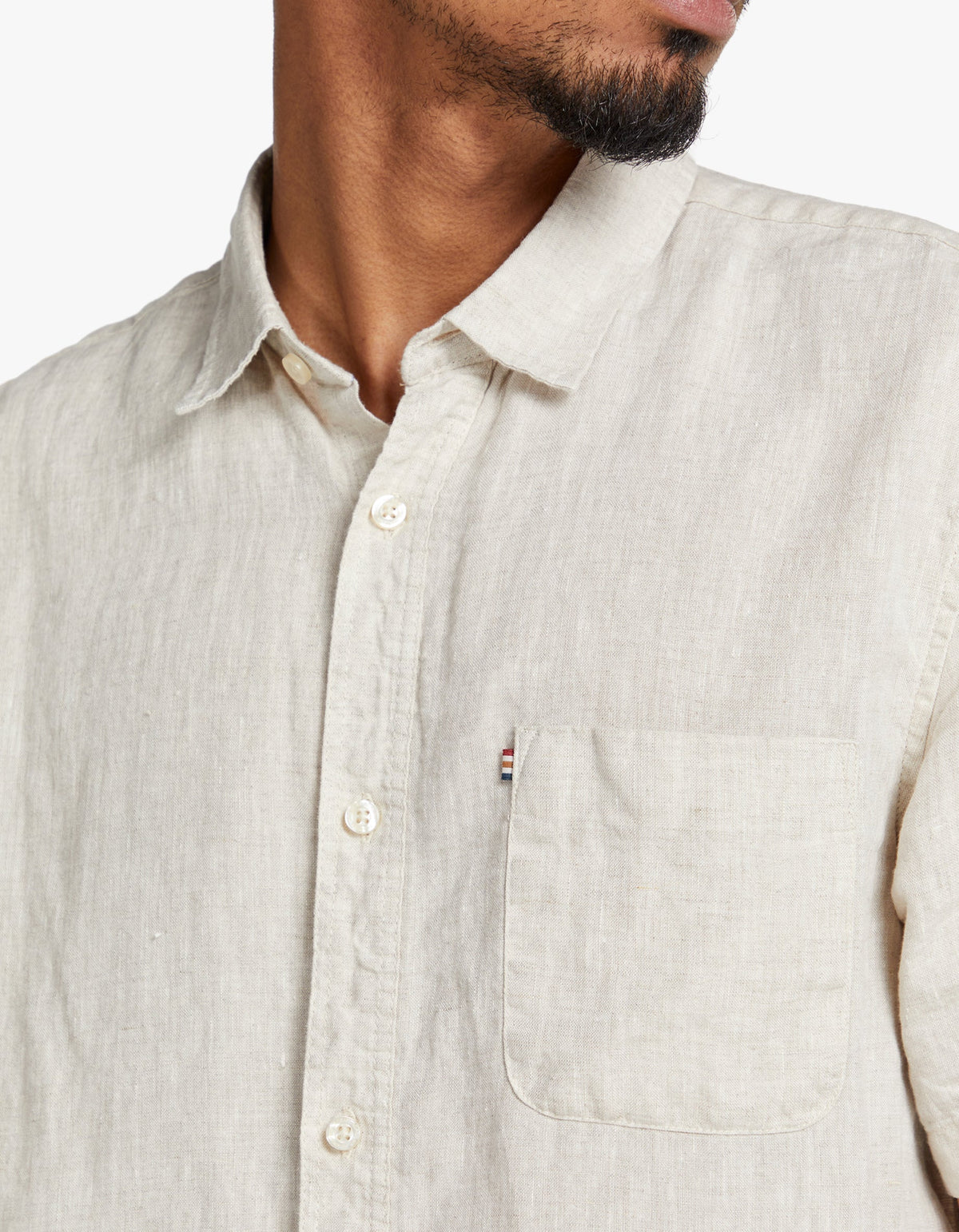 Hampton Linen S/S Shirt - Oatmeal
