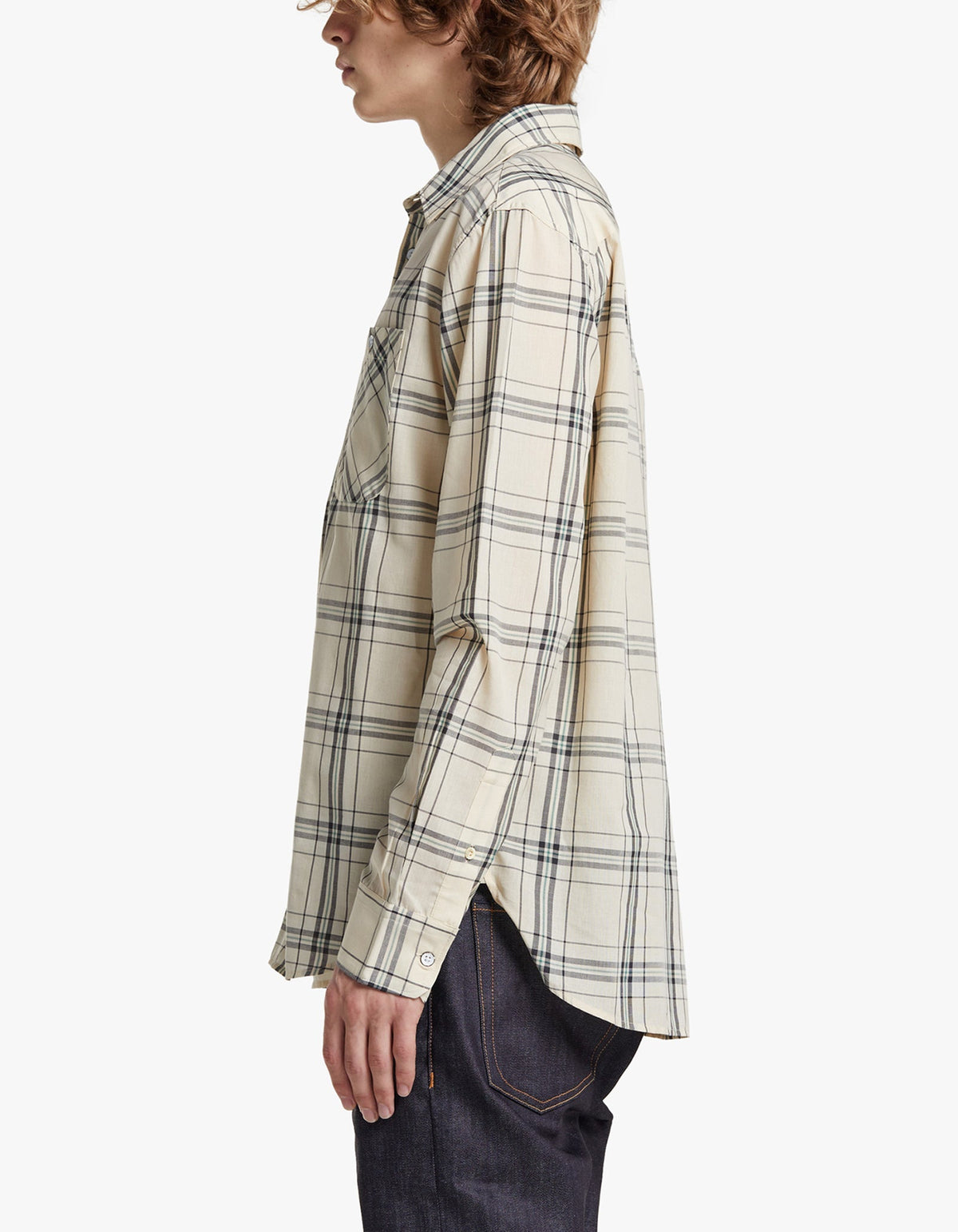 L/S Gus Shirt - White Plaid