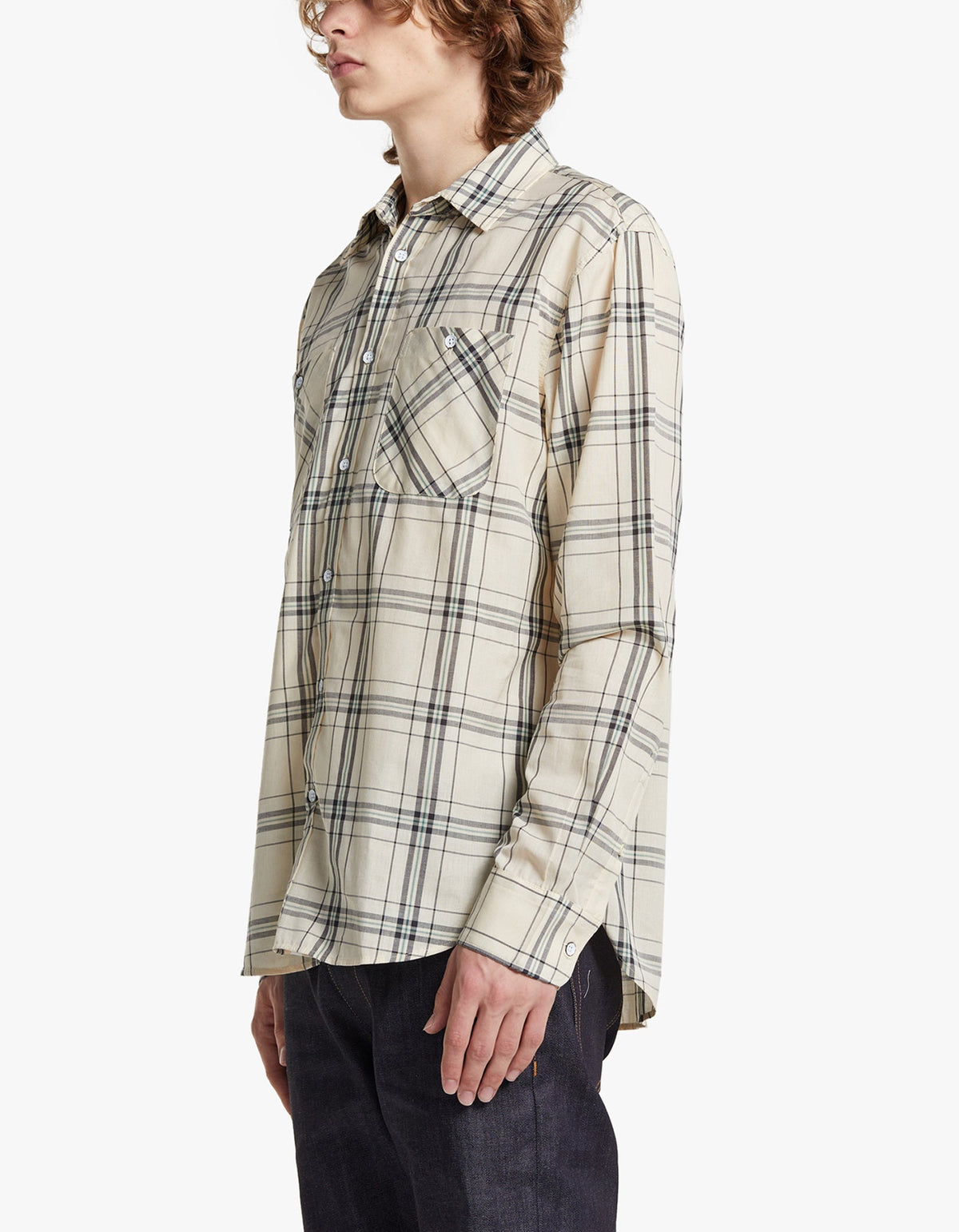 L/S Gus Shirt - White Plaid