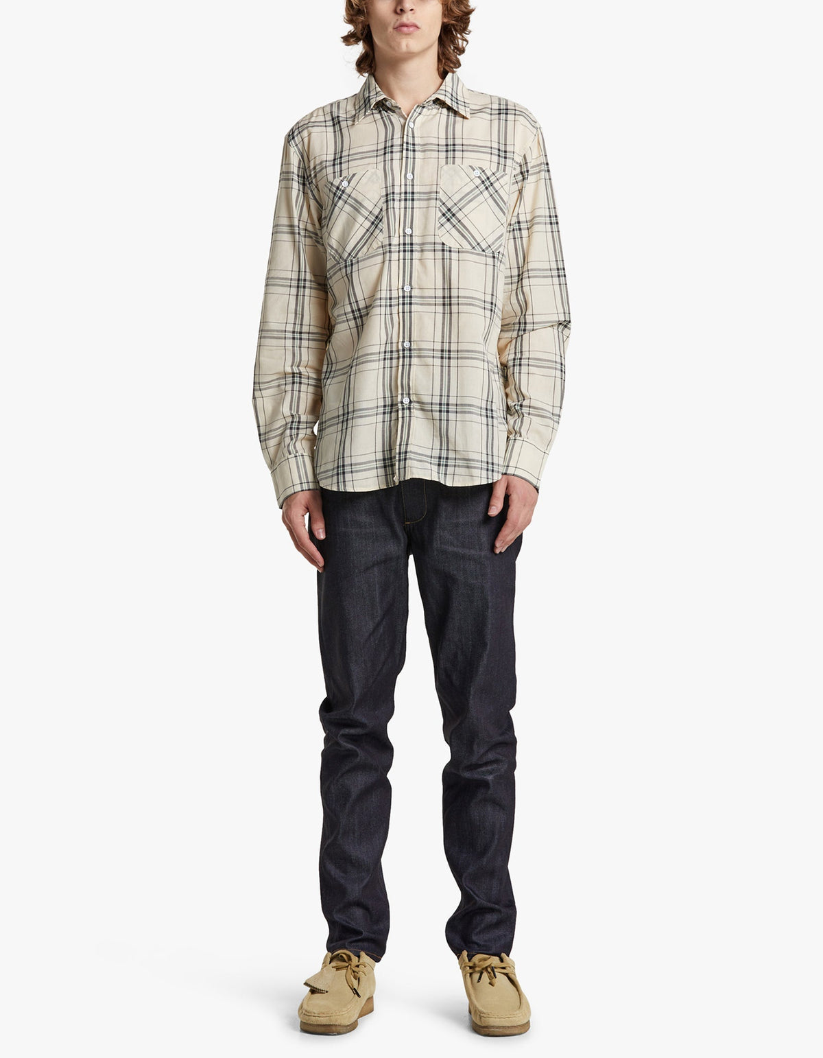L/S Gus Shirt - White Plaid