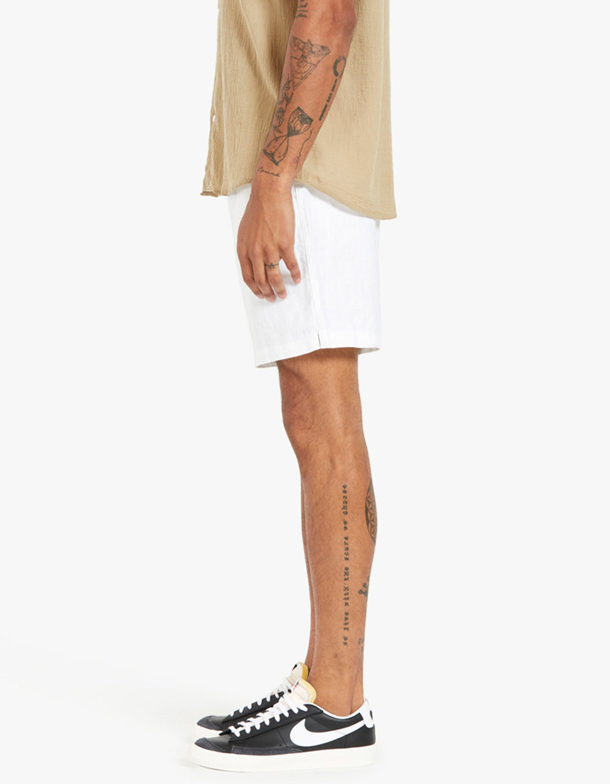 Riviera Linen Short - White